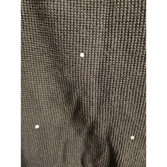 Quacker Factory Shirt Waffle Weave Iridescent Studs On Front Velvet Trim Sz 1X - Picture 3 of 5